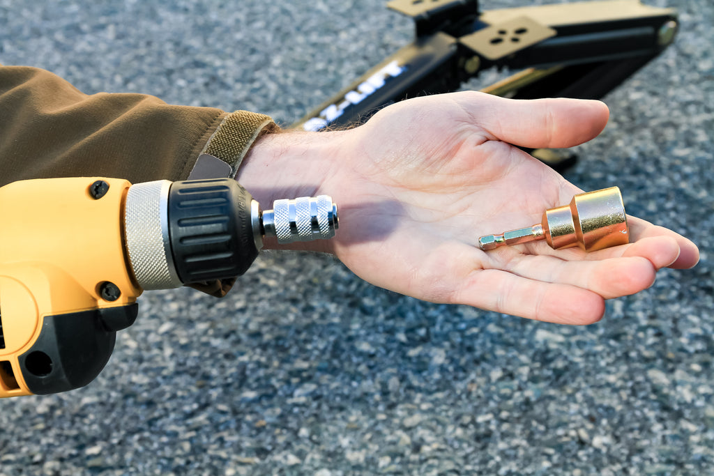 Scissor Jack Socket Drill Adapter - Heavy-Duty Socket Adapter for